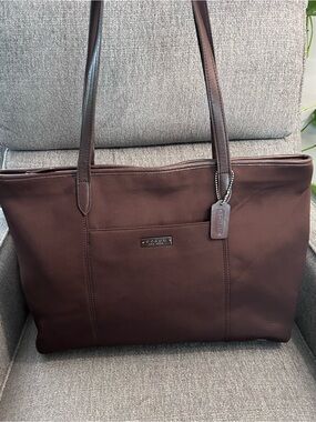Coach Neoprene Mahogany Tote with Hangtag